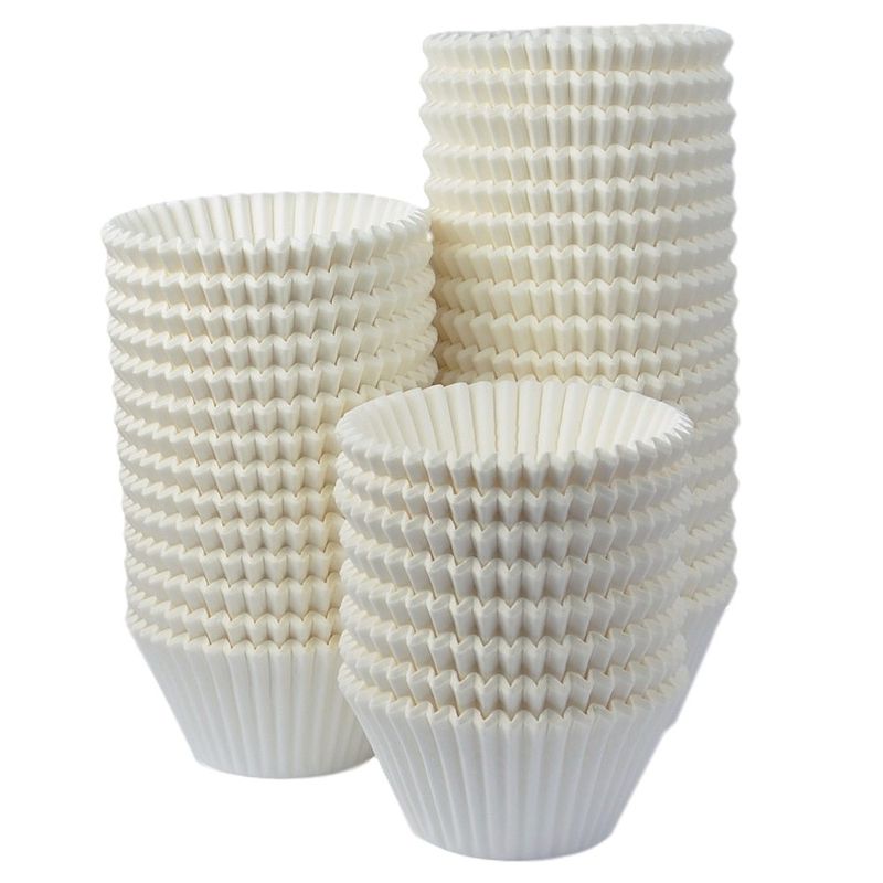White Muffin Cases 51mm x 38mm
