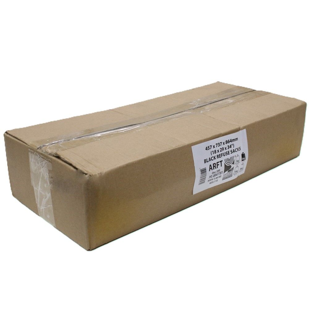Black Refuse Sack 18" x 29" x 33" 10kgs
