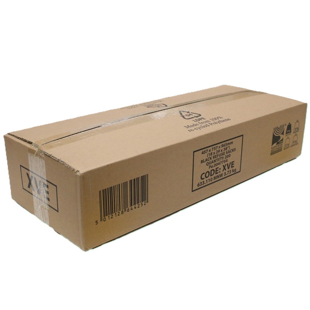 Black Refuse Sack 18" x 29" x 38" 8kgs