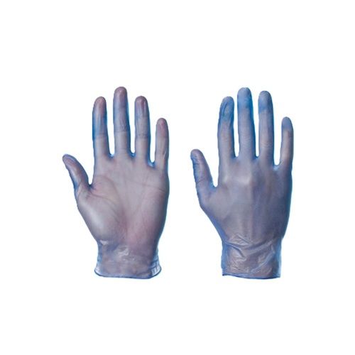 Small Blue Powder Free Vinyl Gloves