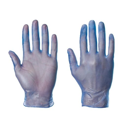 Extra Large Powder Free Blue Vinyl Gloves