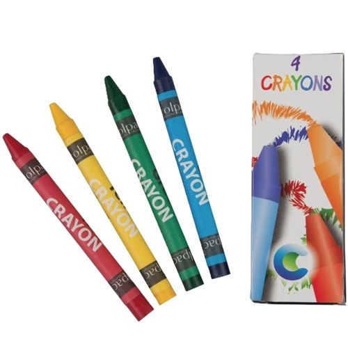 Pack of four wax crayons