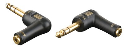 DAP Adapter Jack Stereo Männlich zu Mini-Jack Stereo Weiblich 90° Winkel 