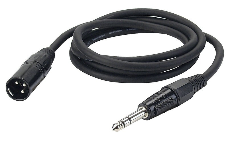 DAP-Audio XLR Männlich zu Jack Stereo Kabel Schwarz 6m