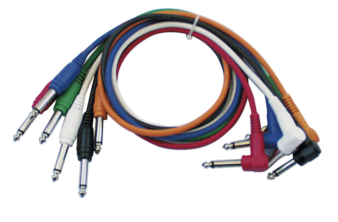 DAP-Audio Patch Kabel Jack Mono 90cm, 1 abgewinkelter Stecker