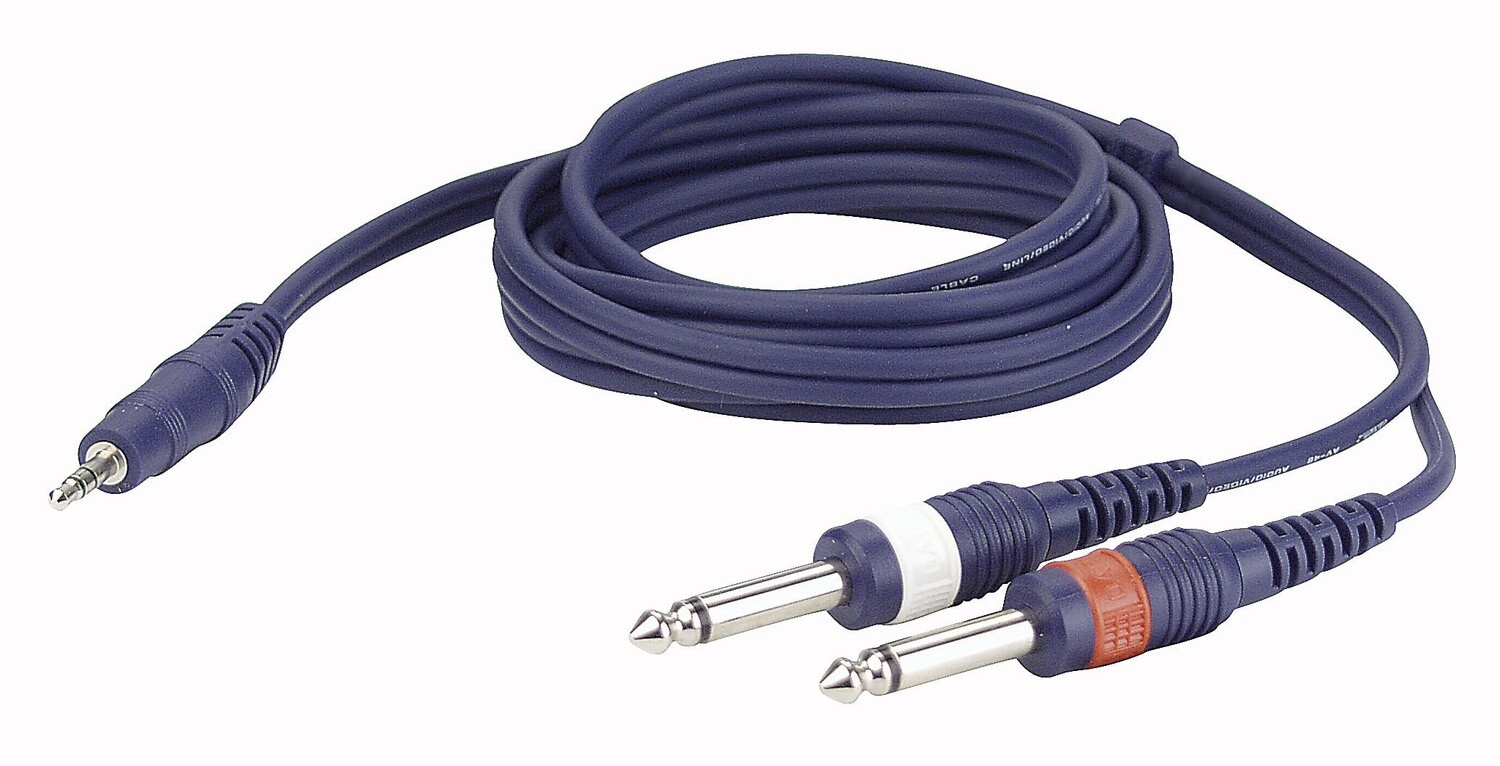 DAP-Audio Jack Mini Stereo zu 2 x Mono Jack Kabel 150cm