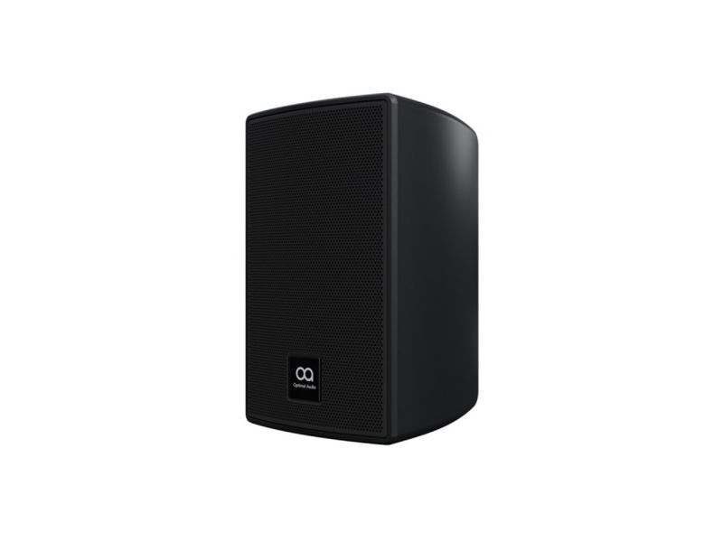 OPTIMAL AUDIO Cuboid 6TXB - 2-way loudspeaker 6.5&quot;/1&quot;, black, incl. wall bracket