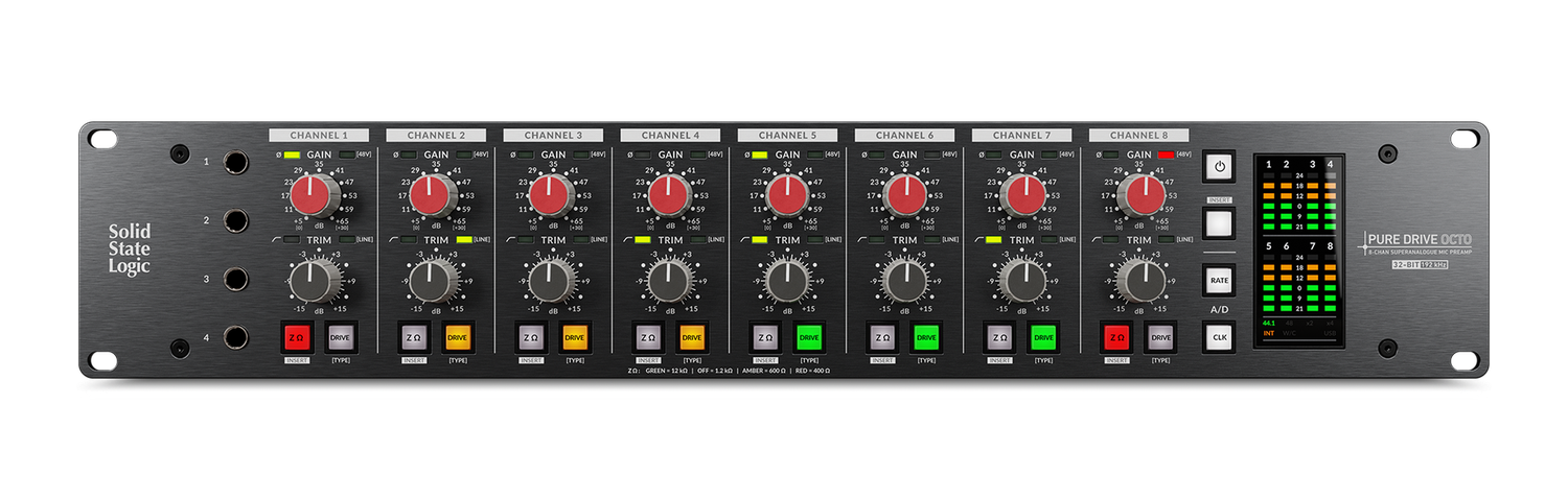 Solid State Logic PureDrive Octo 8 Mic Pre’s, conversion and USB soundcard