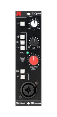 Harrison 500-Series 32Cpre+ High-performance transformer coupled mic preamp
