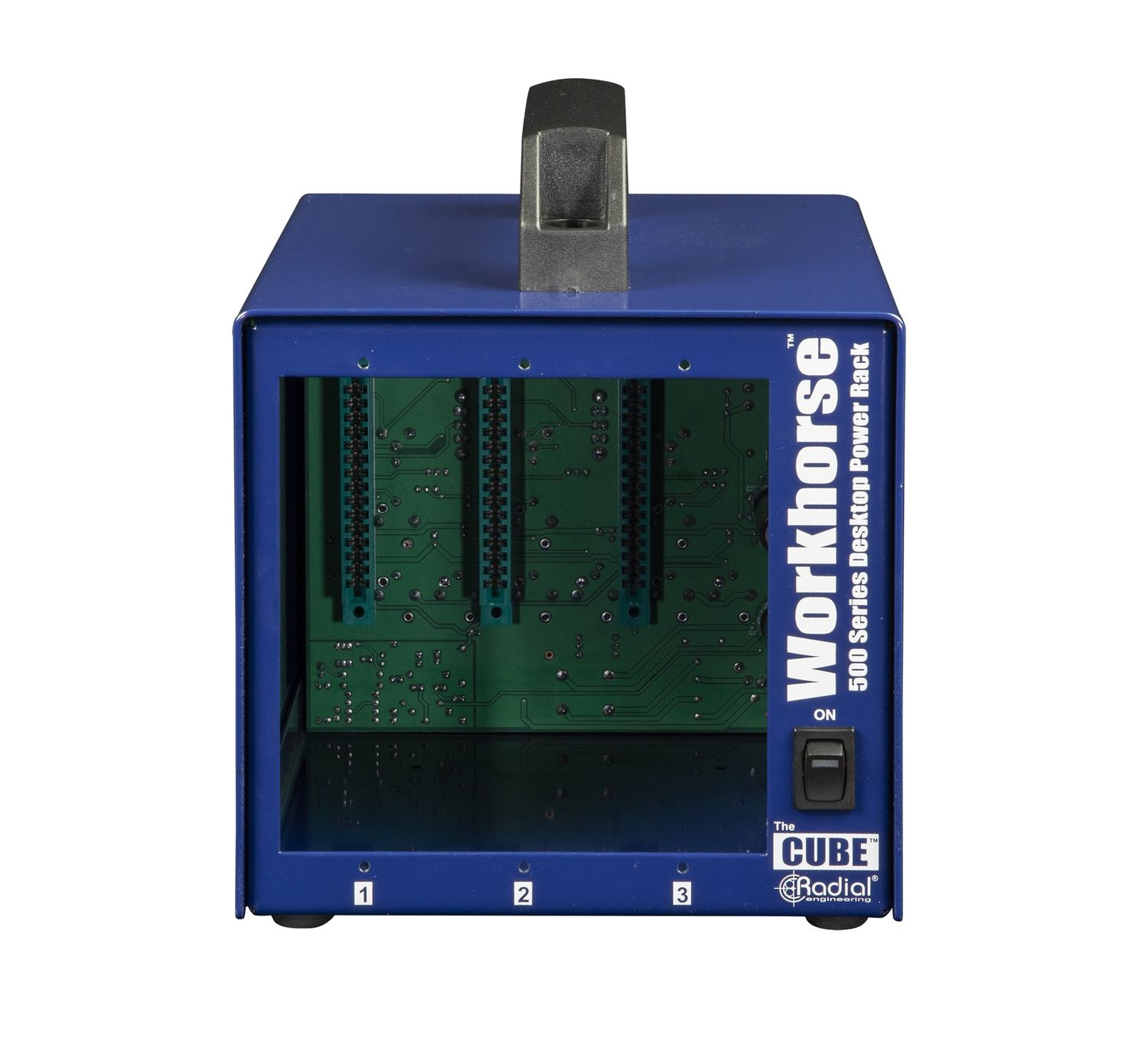 Radial Cube 3 slot power-rack, desktop format, 500mA power supply