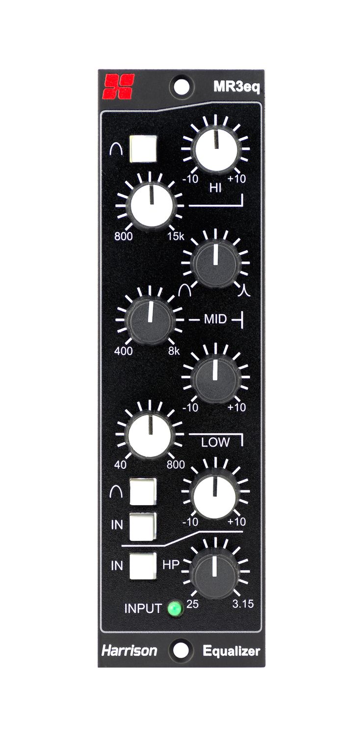 Harrison 500-Series MR3eq Classic 3-band parametric EQ with HP/LF filters