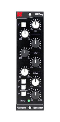 Harrison 500-Series MR3eq Classic 3-band parametric EQ with HP/LF filters