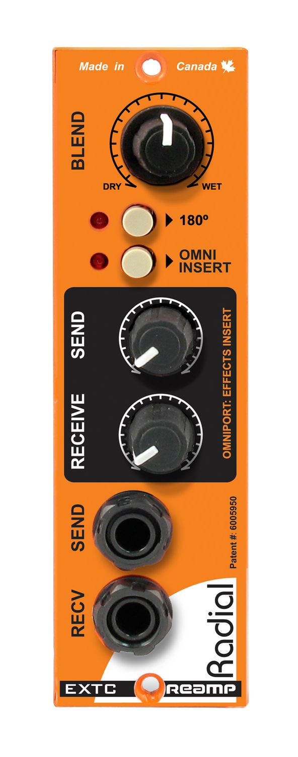 Radial EXTC 500 Effects loop interface connects guitar pedals to the recording system