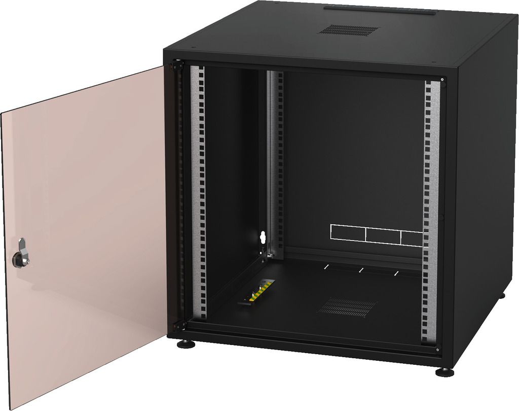 Monacor RACK-12GD/SW, Studiorack 19 Zoll, 12 HE