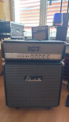 Vintage Echolette Winston BA200 Vollröhren- Bass-Verstärker mit Echolette ET 500 Box