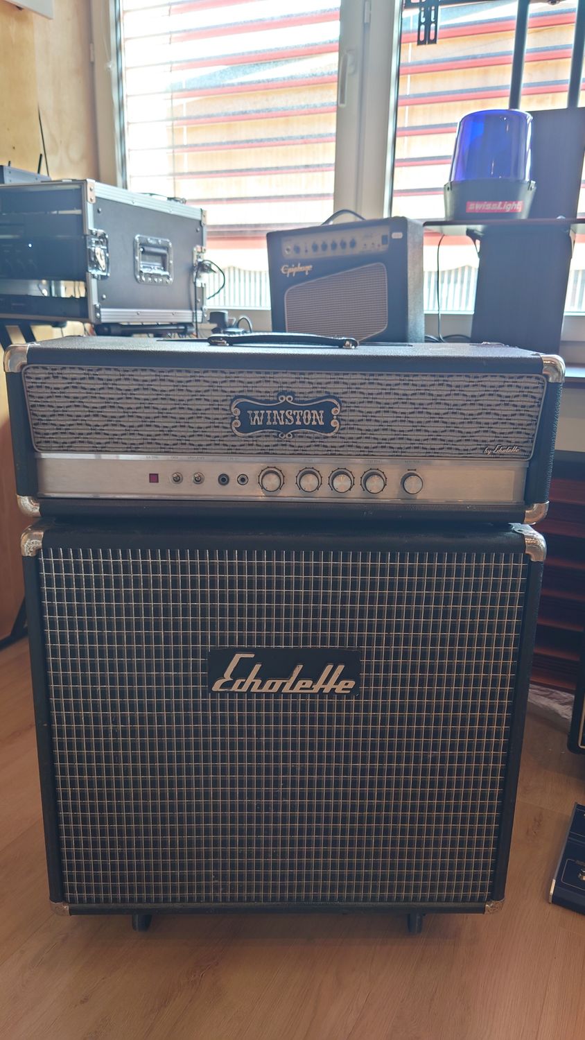Vintage Echolette Winston BA200 Vollröhren- Bass-Verstärker mit Echolette ET 500 Box