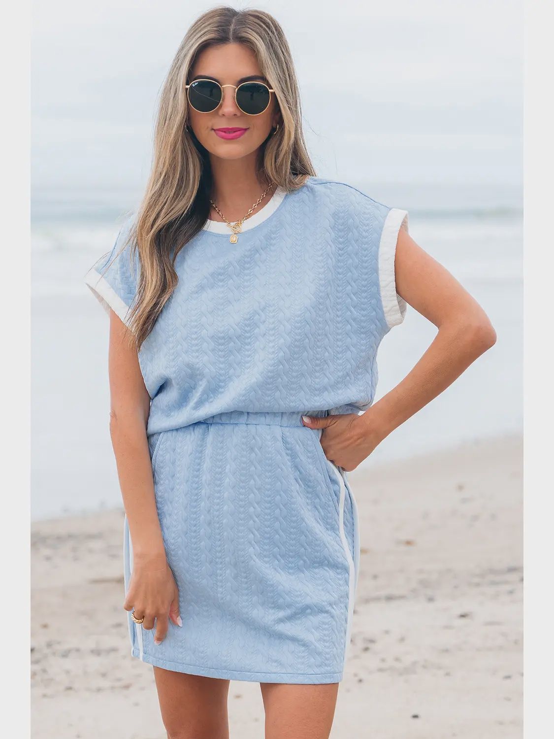 Cap Sleeve Top and Skirt Set