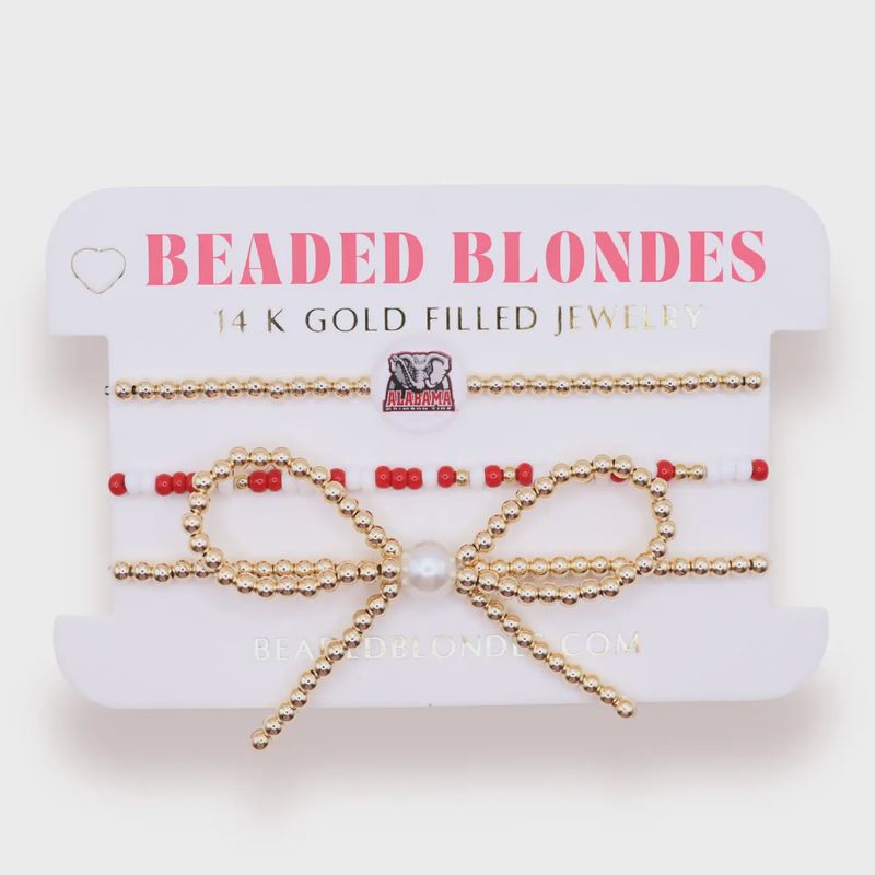 GameDay Bow Stacked Bracelet Set