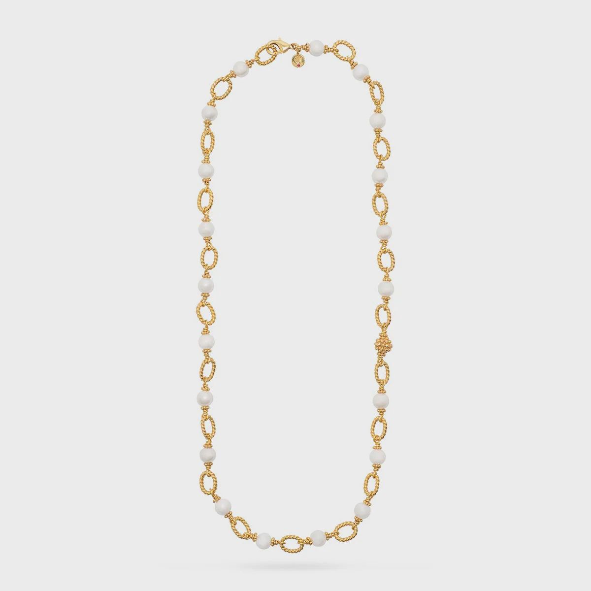 Berry and Bead Chain 24” Pearl