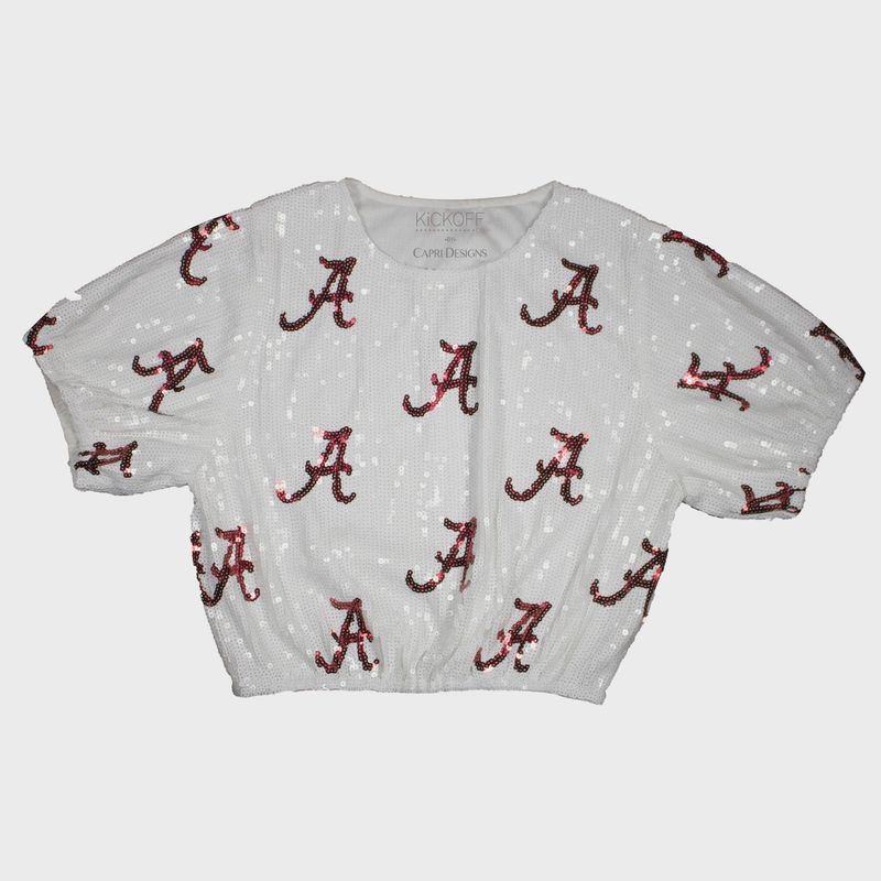 Alabama Sequin Crop Top, A repeat