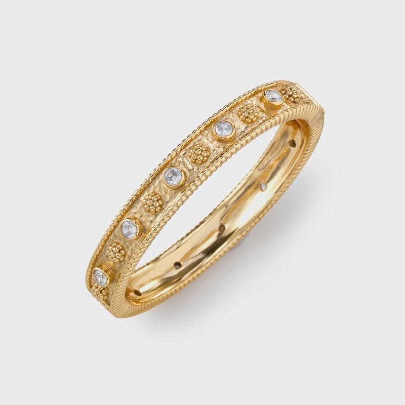 Berry Gem Classic Hinged Bangle Clear CZ