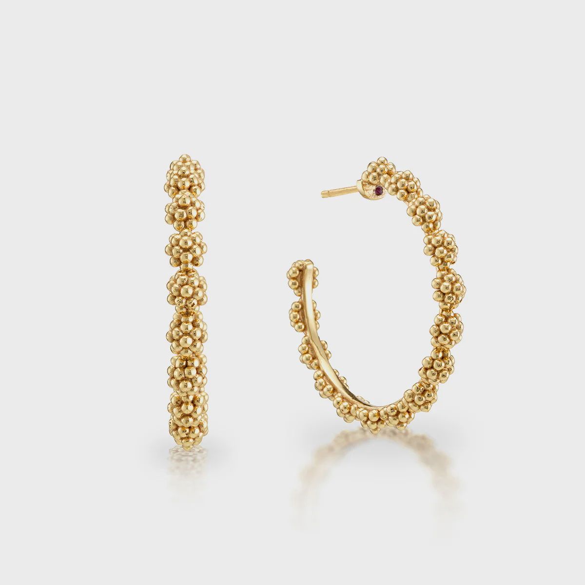 Berry Icon Medium Hoop Earring Gold