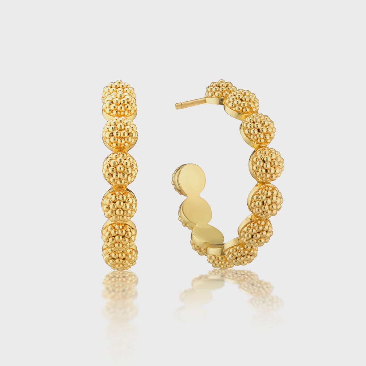 Berry Icon Small Hoop Earrings Gold