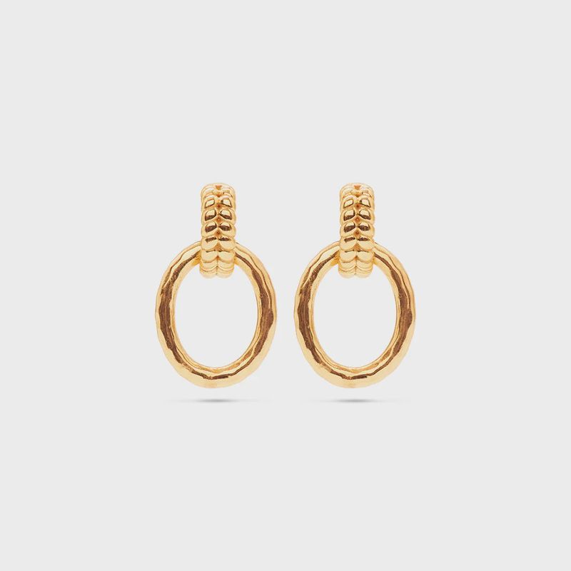 Cleopatra Regal Link Earrings Gold