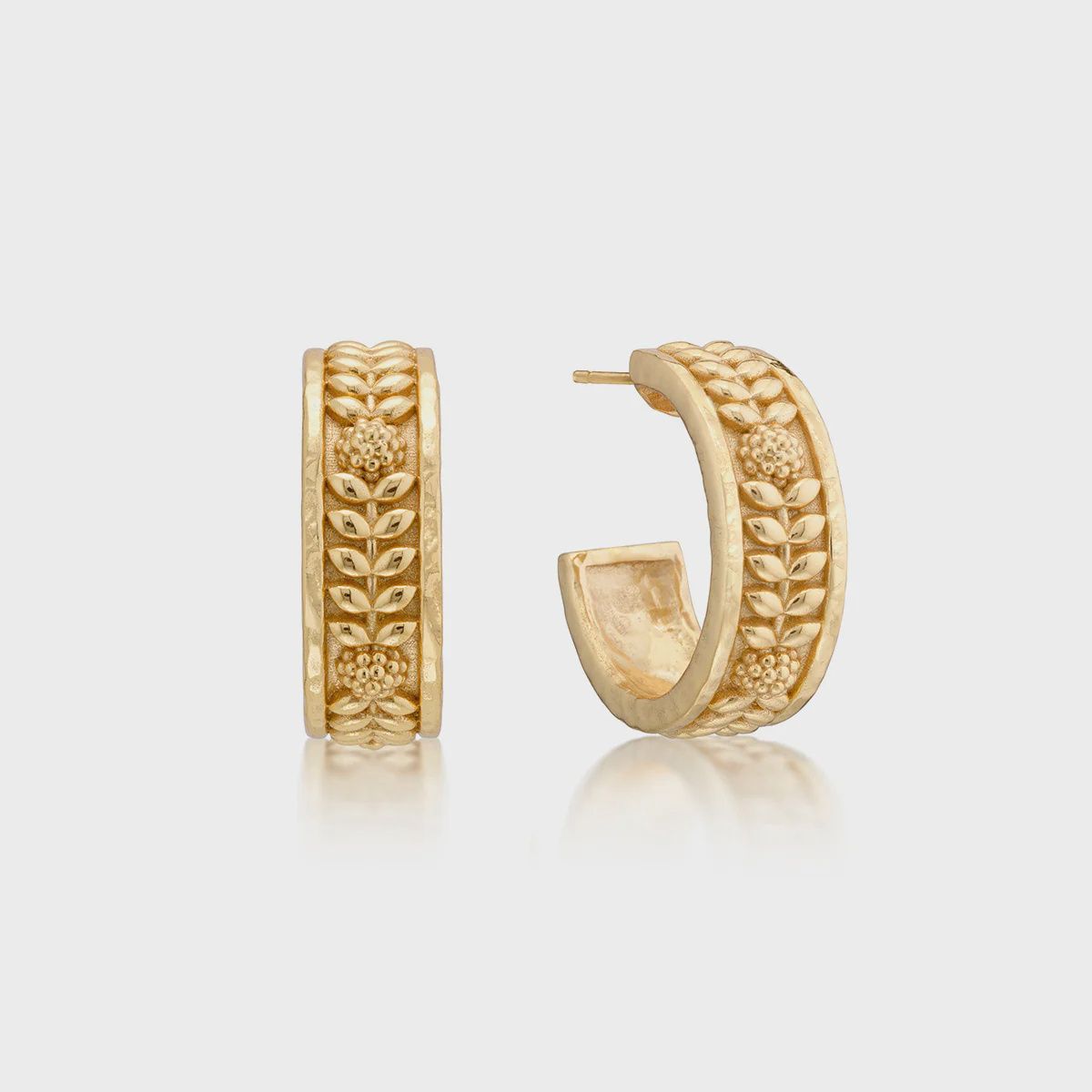Berry Vine Small Hoop Earring Gold
