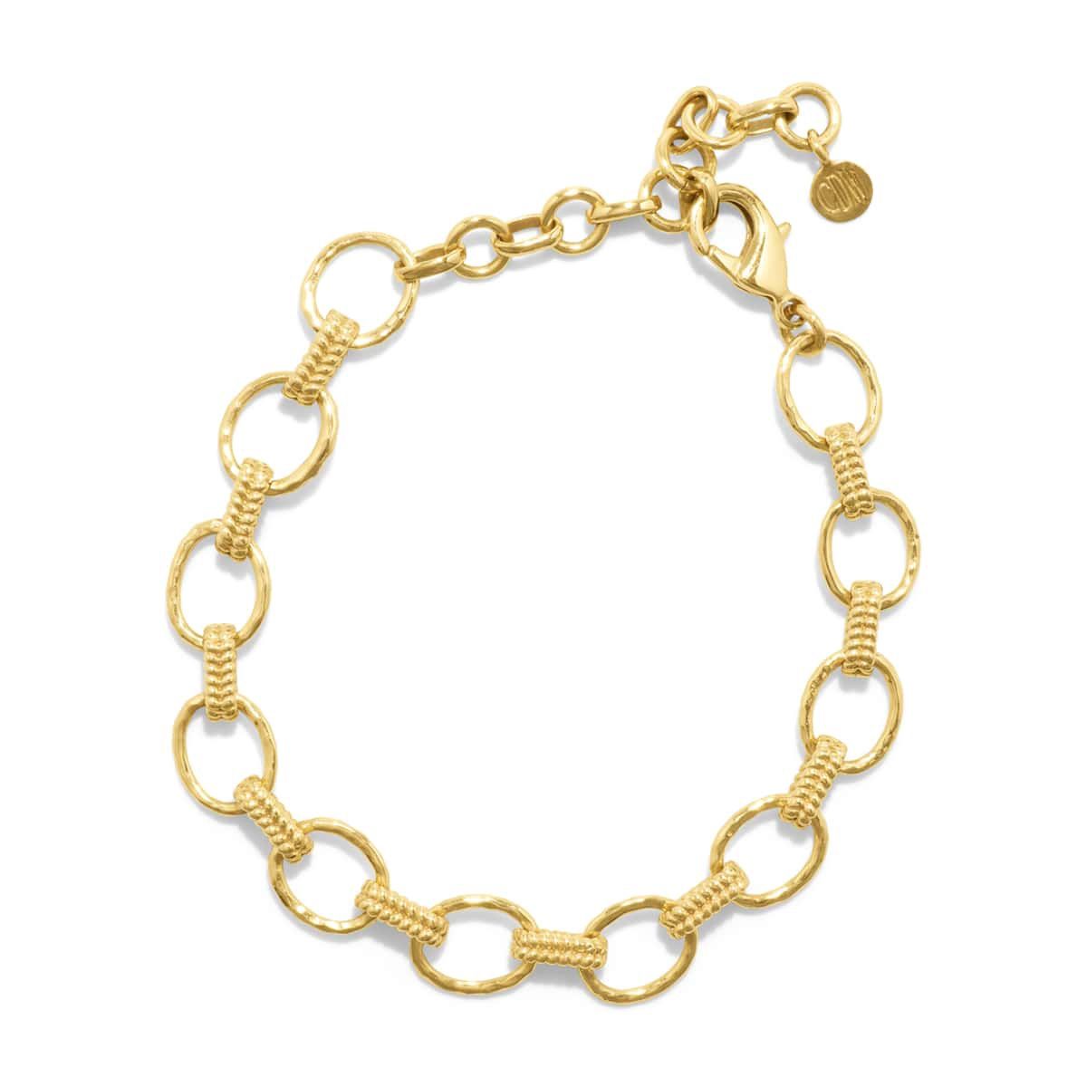 Cleopatra Small Link Bracelet 7+1.5” Gold
