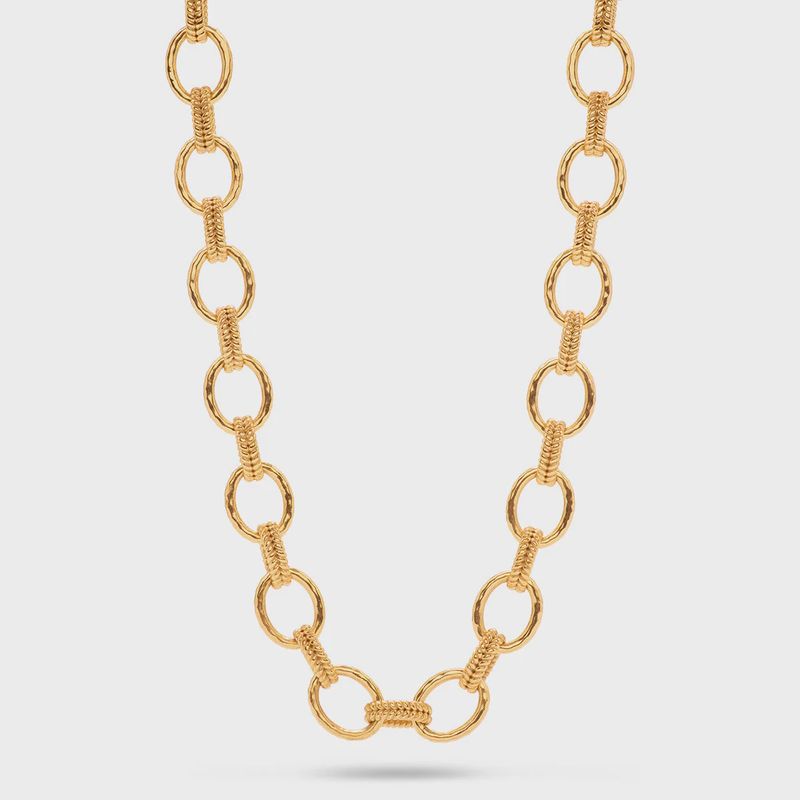 Cleopatra Regal Link Necklace 16+2 Gold