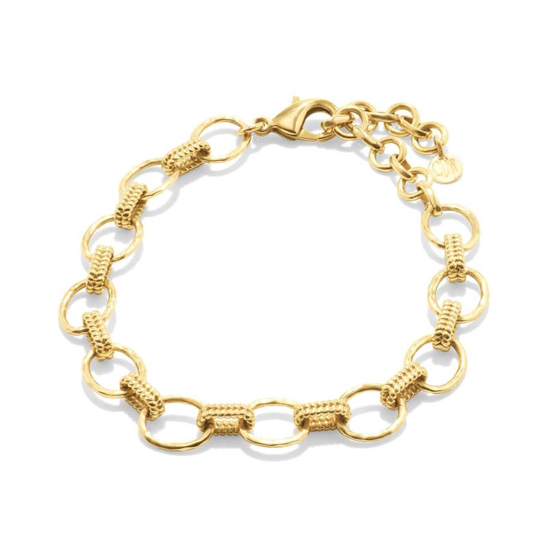 Cleopatra Small Link Bracelet 7+1.5” Gold