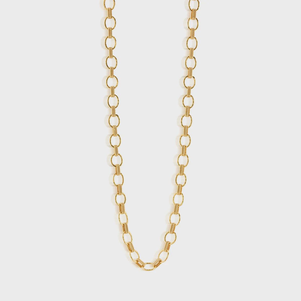 Cleopatra Small Link Necklace 32” Gold