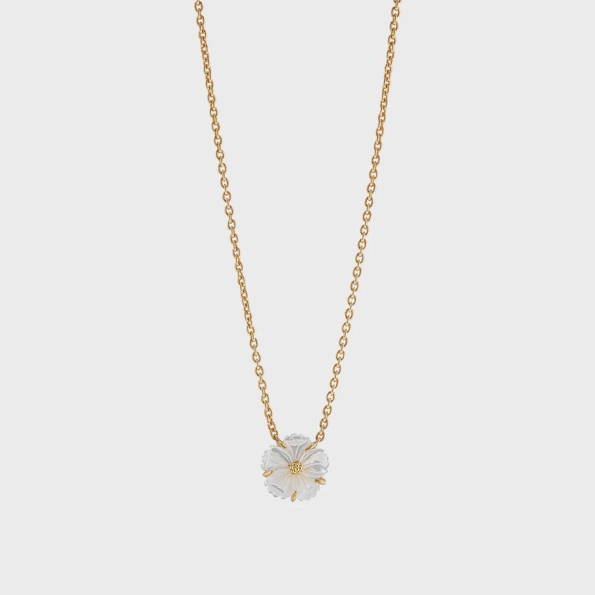 Mermaid Garden Petite Station Necklace 16”+2” MOP