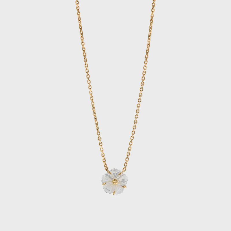 Mermaid Garden Petite Station Necklace 16”+2” MOP