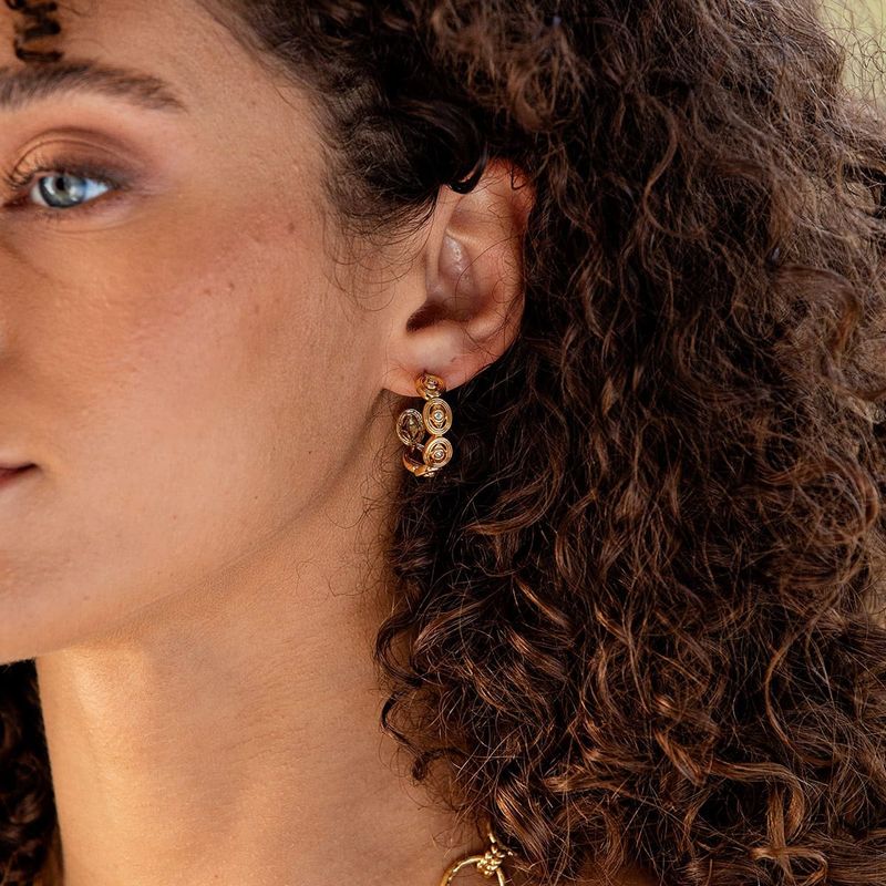 Monique Hoop Earring Gold/CZ