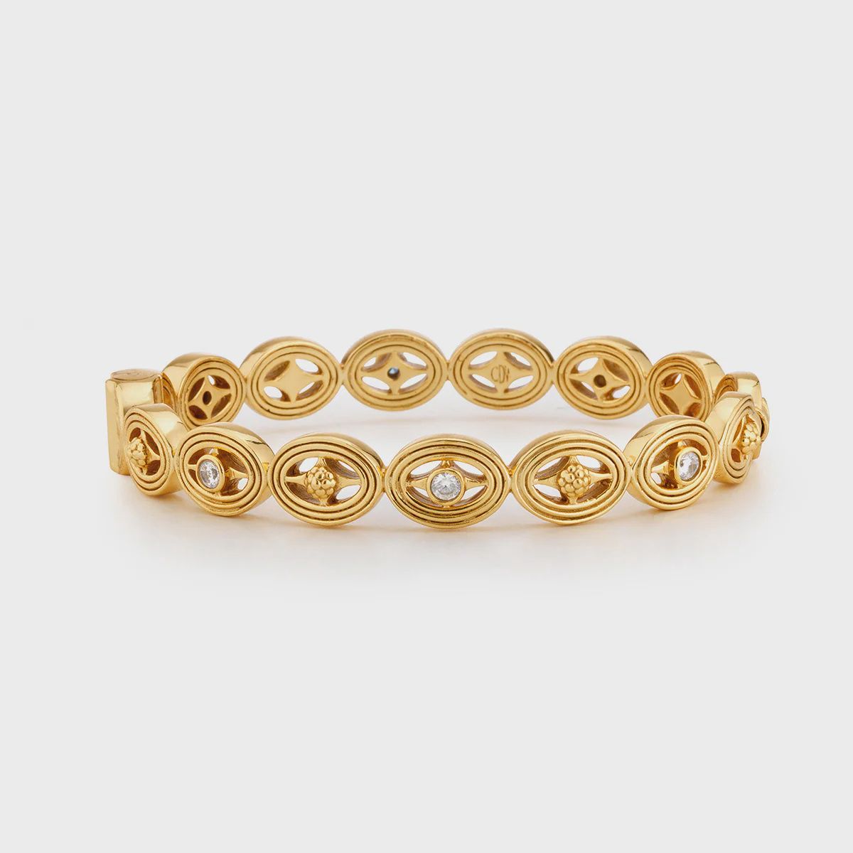 Monique Hinged Bangle Clear CZ