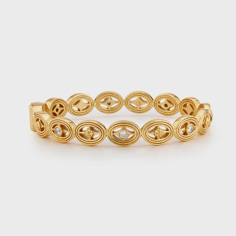 Monique Hinged Bangle Clear CZ