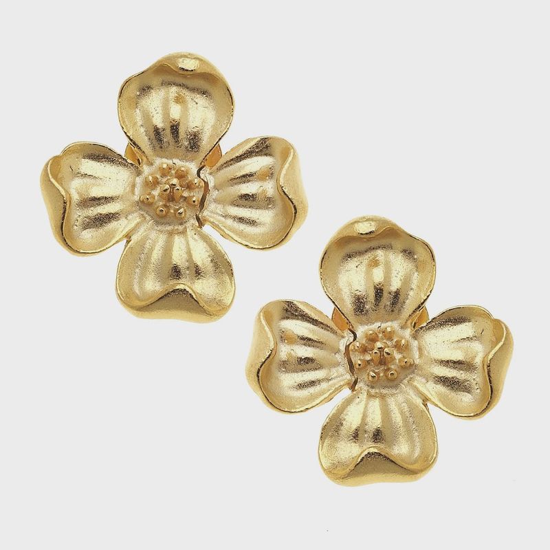 Dogwood Flower Stud Earrings Dogwood Flower Stud Earrings