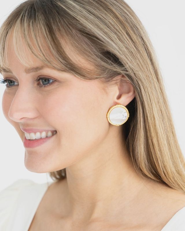 Ida Stud Earrings - Mother of Pearl