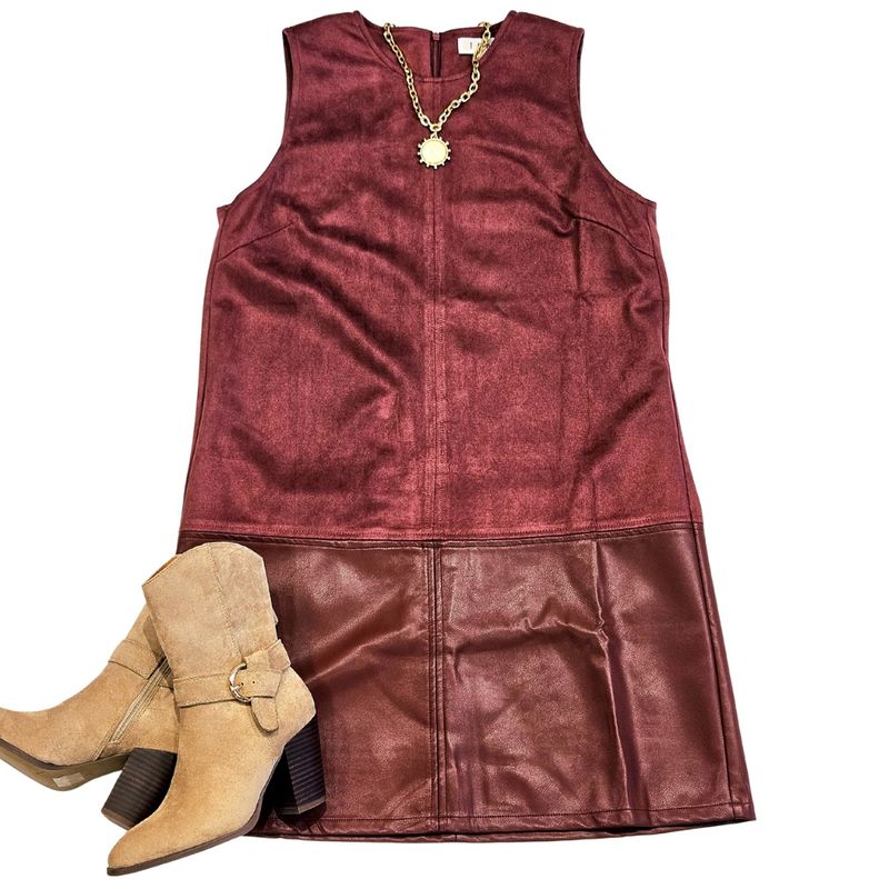 Sleeveless Mixed Media Dress