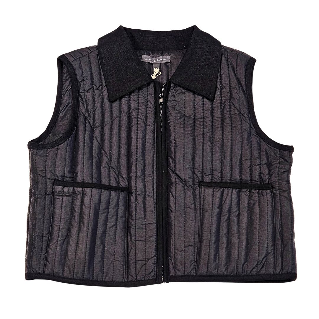 Quilted Vest Quilted Vest, Color: Black, Size: Small