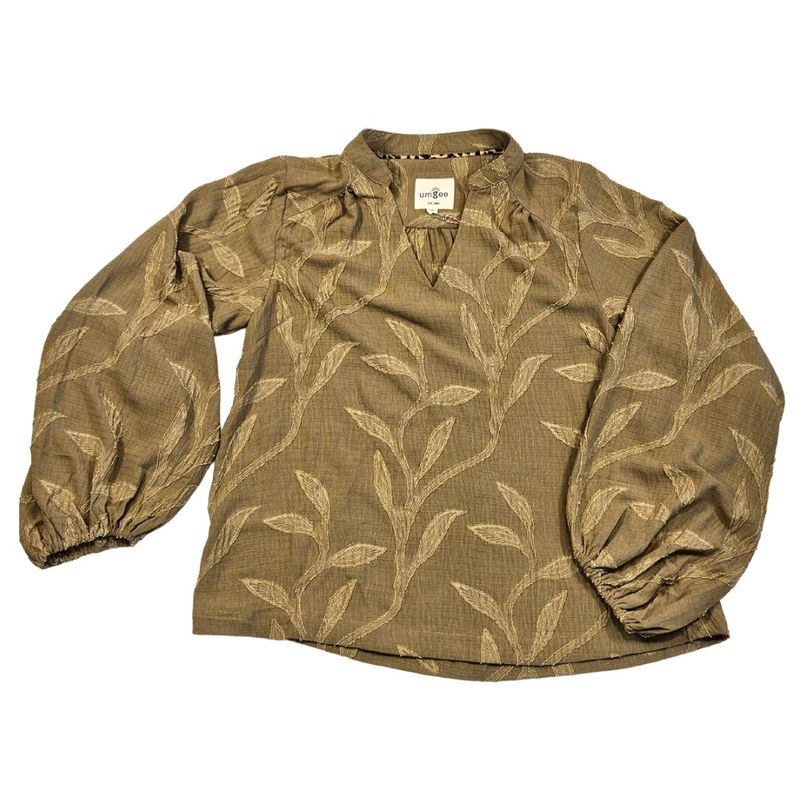 Vine Pattern Long Sleeve Blouse