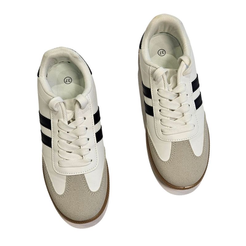 Retro Casual Trainer, white/black trim