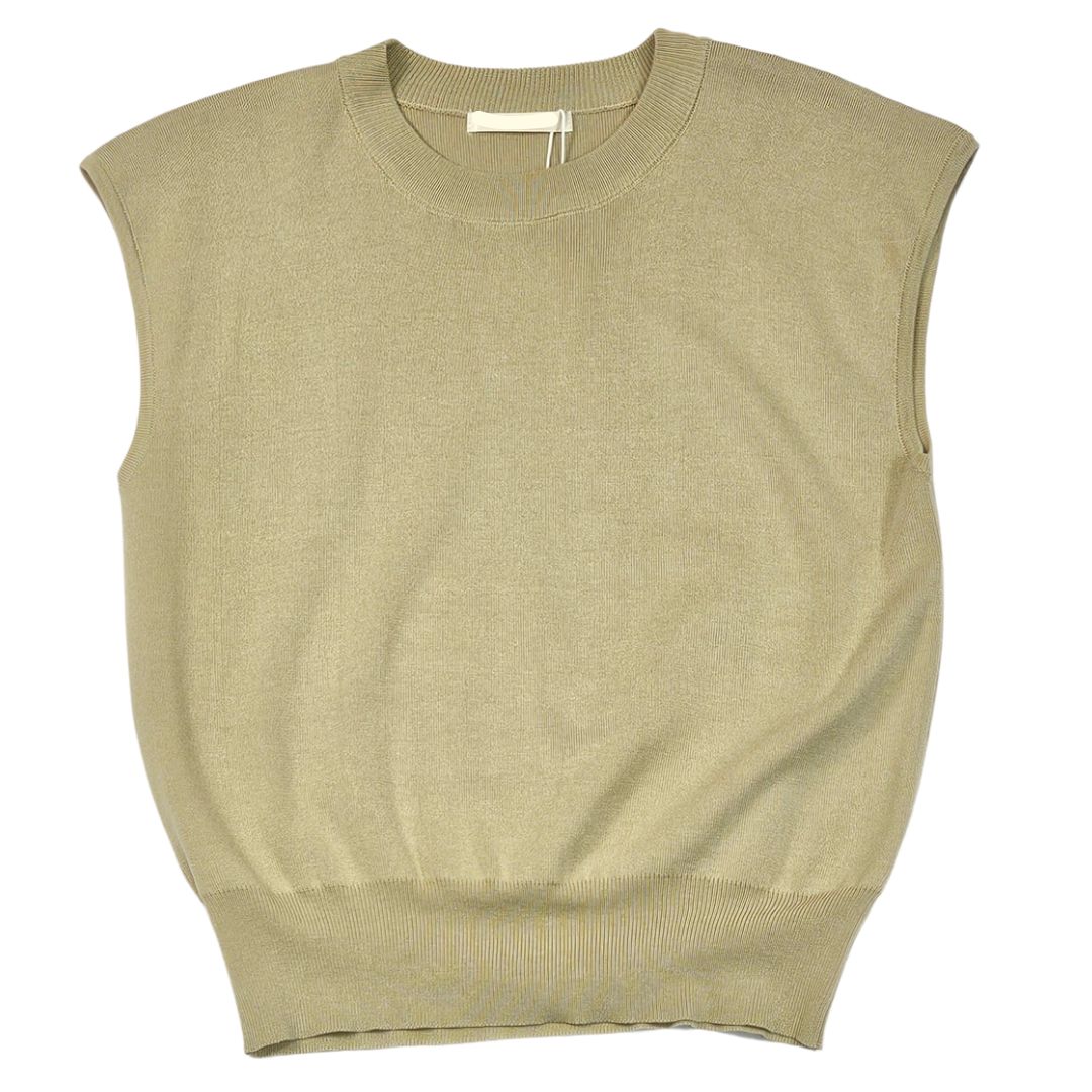 Crew Neck Sweater, Color: Light Khaki, Size: S/M