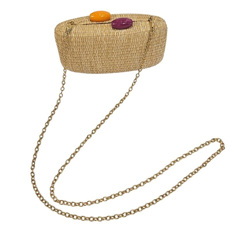 Scala Minaudiere Straw Crossbody