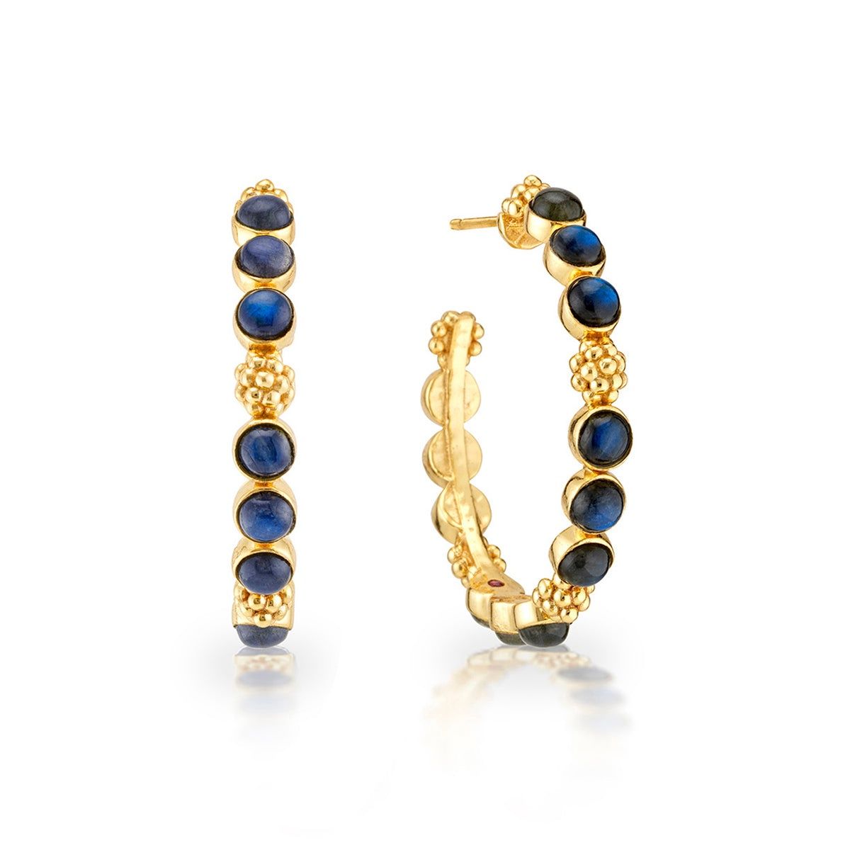 Berry Gem Medium Hoop Earrings