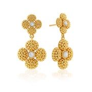 Berry Clover Convertible Duo Earrings - MOP