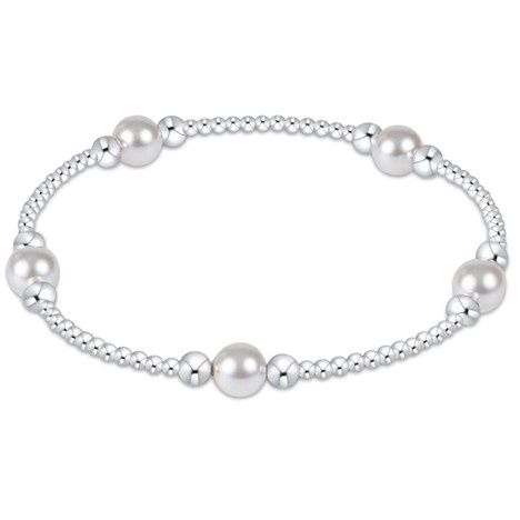 Classic Sterling Pearl 6MM Bead Bracelet