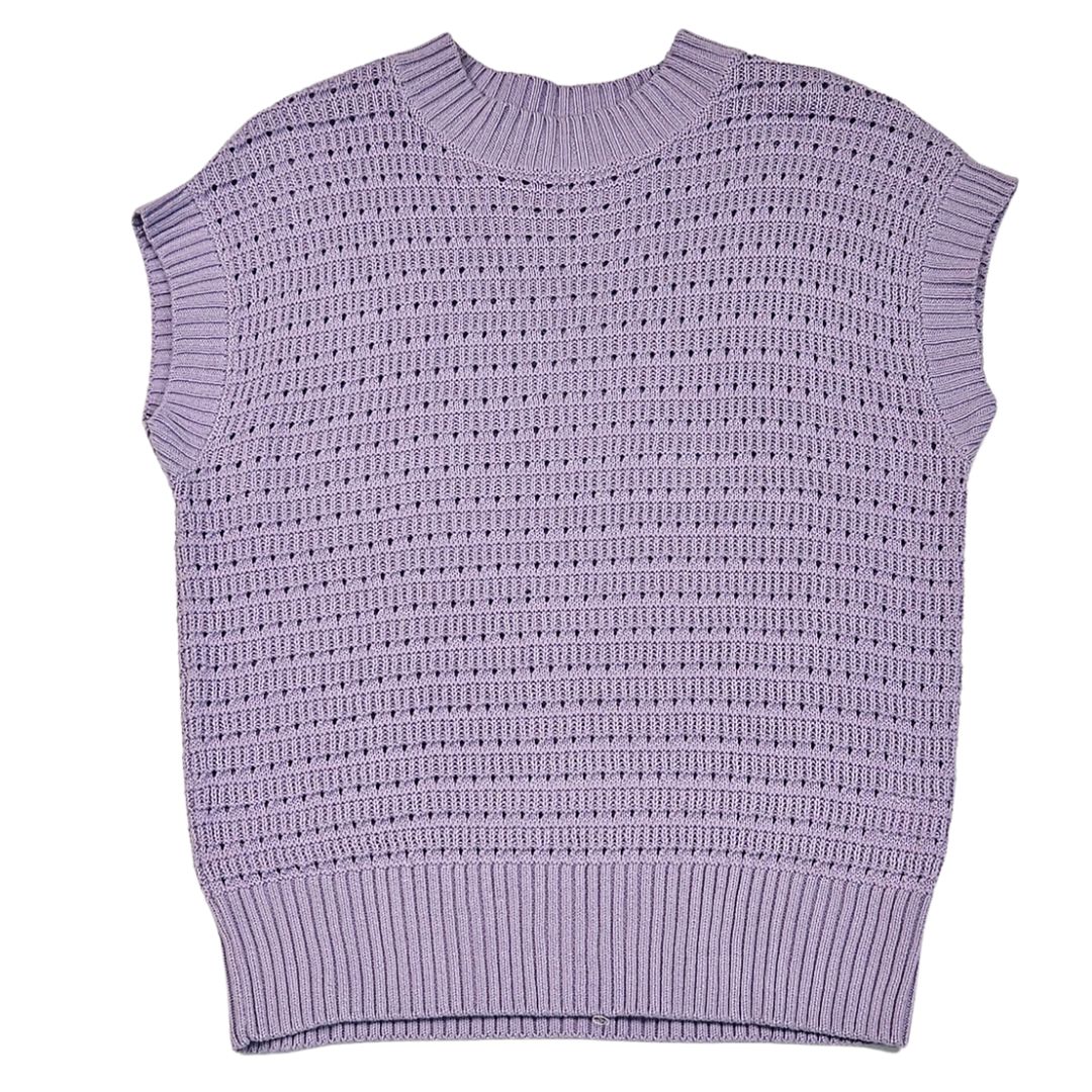 Pointelle knit Sweater Lavender